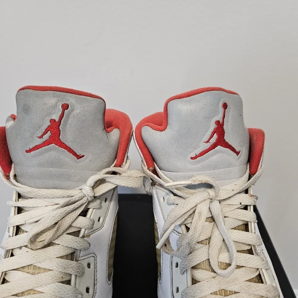 Air Jordan 5 Retro Fire Red Silver TongueDA1911-102 Men's 9.5 (2020)